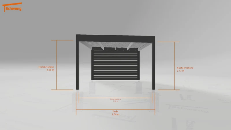 #DE Schweng Flachdachcarport C600 (ID 2qbk4b)