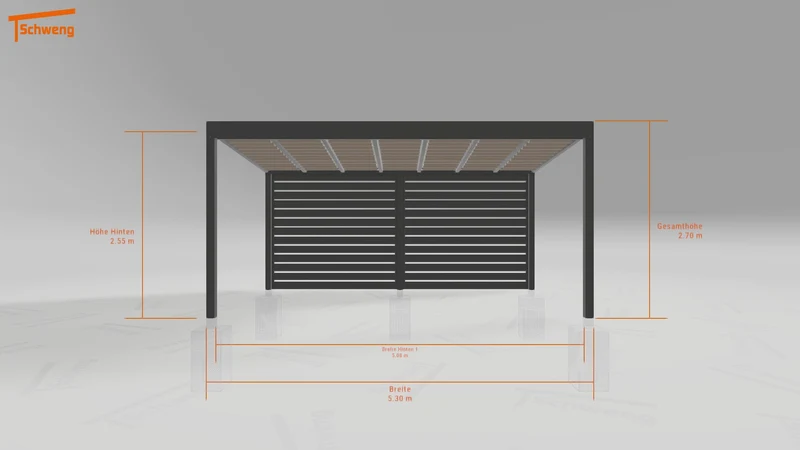 #DE Schweng Terrassenüberdachung S400 (ID w3y7v4)