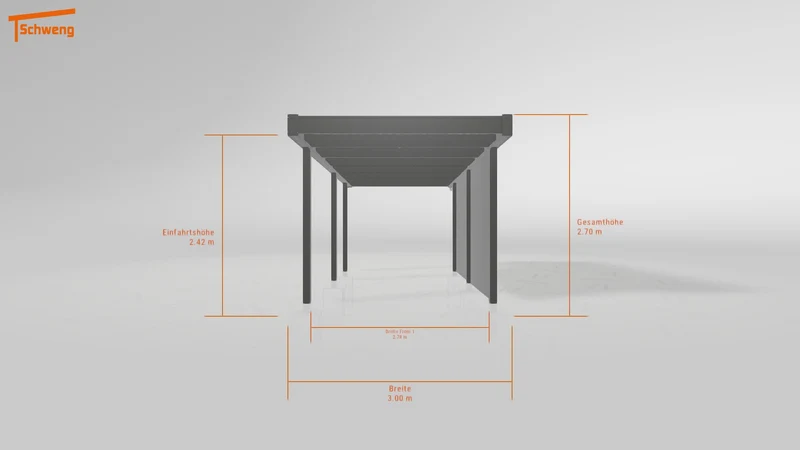 #DE Schweng Flachdachcarport C600 (ID pbq8gz)