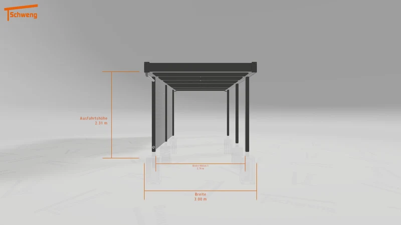 #DE Schweng Flachdachcarport C600 (ID pbq8gz)