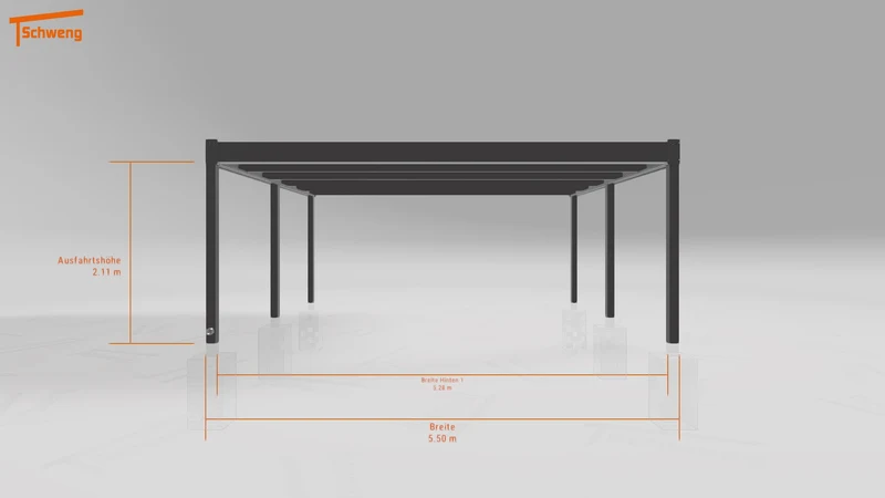 #DE Schweng Flachdachcarport C600 (ID zbxjmy) #MTG