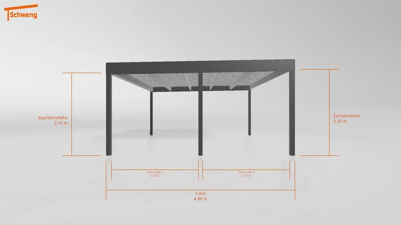 #DE Schweng Flachdachcarport C600 (ID zbxjmy) #MTG