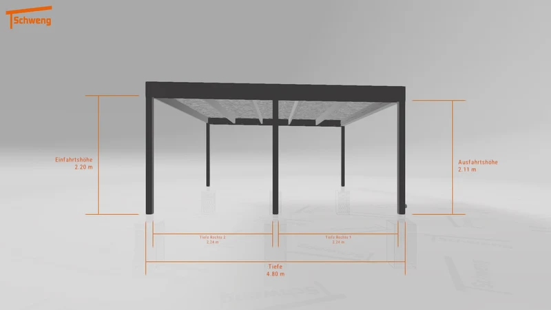 #DE Schweng Flachdachcarport C600 (ID zbxjmy) #MTG
