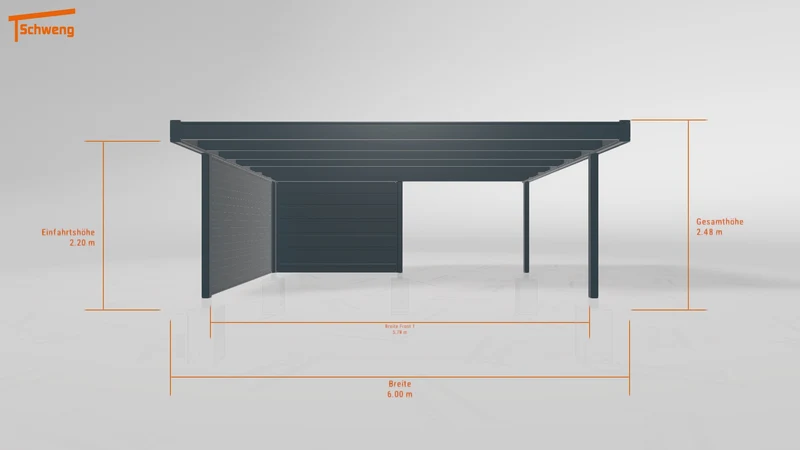 #DE Schweng Flachdachcarport C600 (ID 857nbw) #MTG