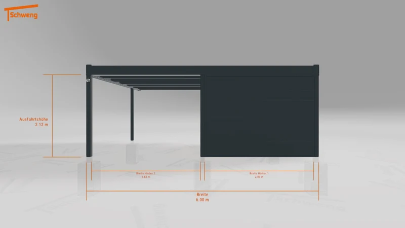 #DE Schweng Flachdachcarport C600 (ID 857nbw) #MTG