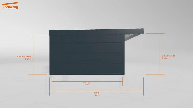 #DE Schweng Flachdachcarport C600 (ID 857nbw) #MTG