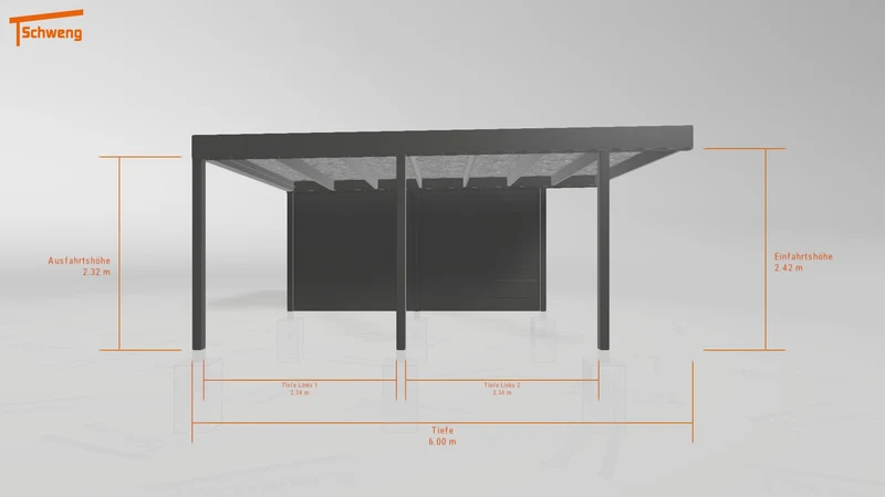 #DE Schweng Flachdachcarport C600 (ID x752ny) #MTG