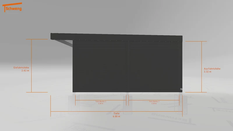 #DE Schweng Flachdachcarport C600 (ID x752ny) #MTG