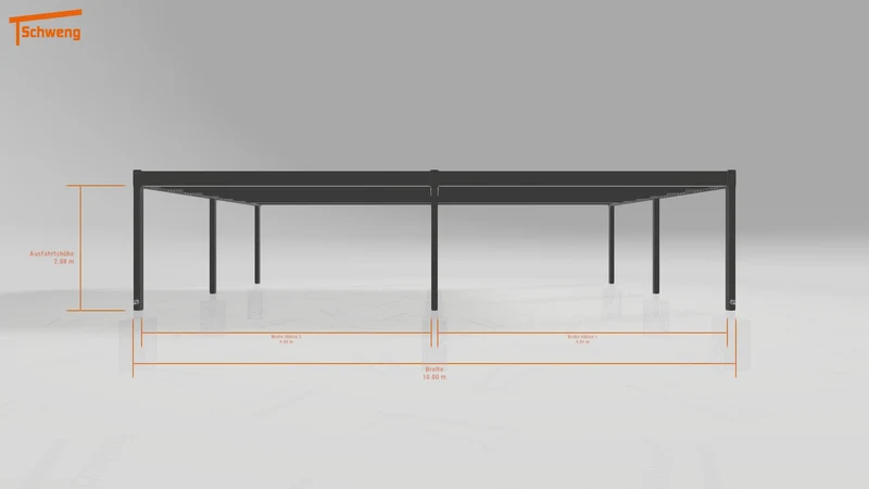 #DE Schweng Flachdachcarport C600 (ID 42vx72) #MTG