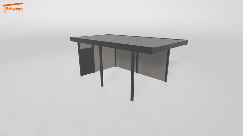 #DE Schweng Flachdachcarport C600 (ID 857ynr)