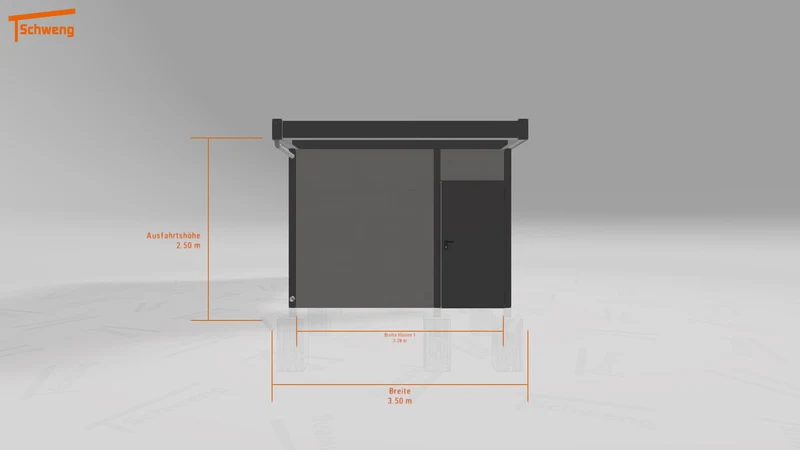 #DE Schweng Flachdachcarport C600 (ID 857ynr)