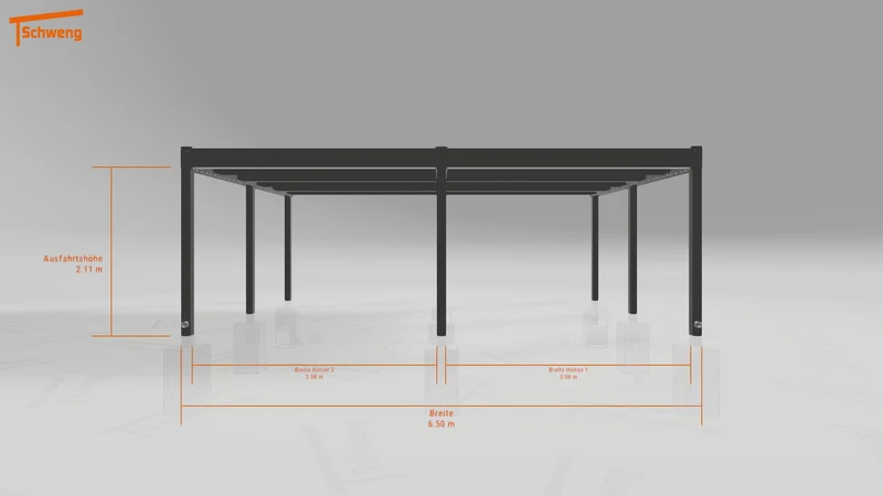 #DE Schweng Flachdachcarport C600 (ID x75323)
