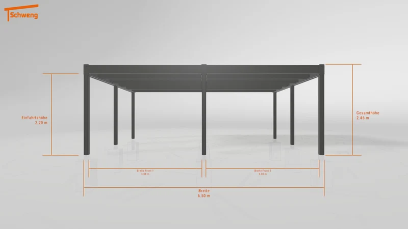 #DE Schweng Flachdachcarport C600 (ID 5m9db8) #MTG