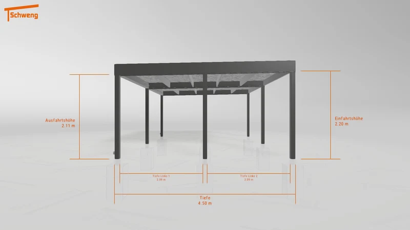 #DE Schweng Flachdachcarport C600 (ID 5m9db8) #MTG