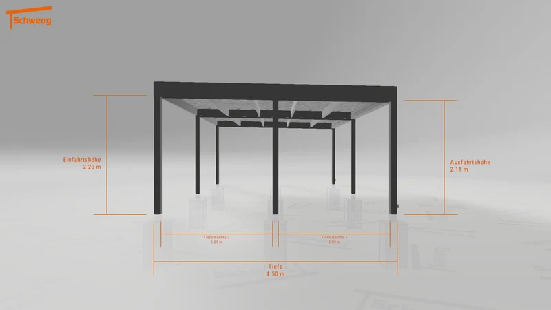 #DE Schweng Flachdachcarport C600 (ID 5m9db8) #MTG