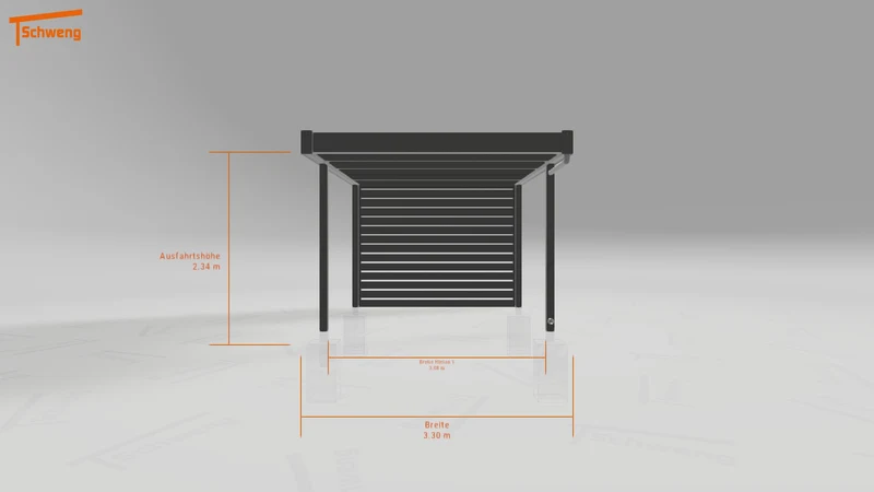 #DE Schweng Flachdachcarport C600+ (ID 2qbkvb)
