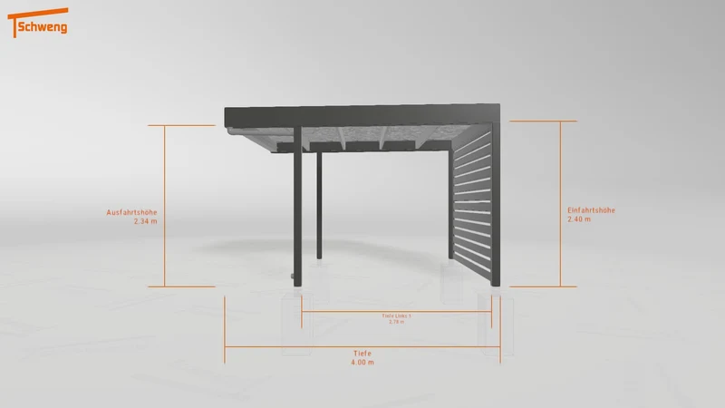 #DE Schweng Flachdachcarport C600+ (ID 2qbkvb)