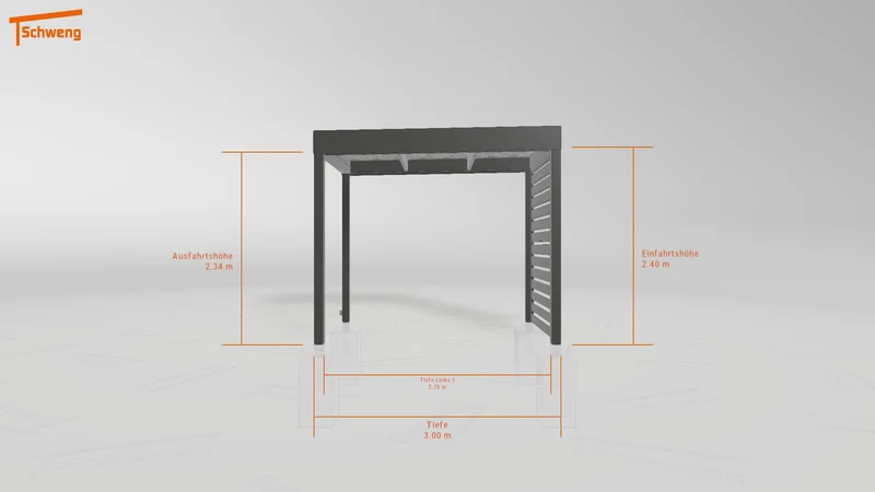 #DE Schweng Flachdachcarport C600+ (ID 42vkyz)