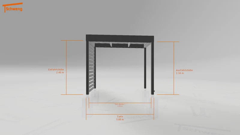 #DE Schweng Flachdachcarport C600+ (ID 42vkyz)