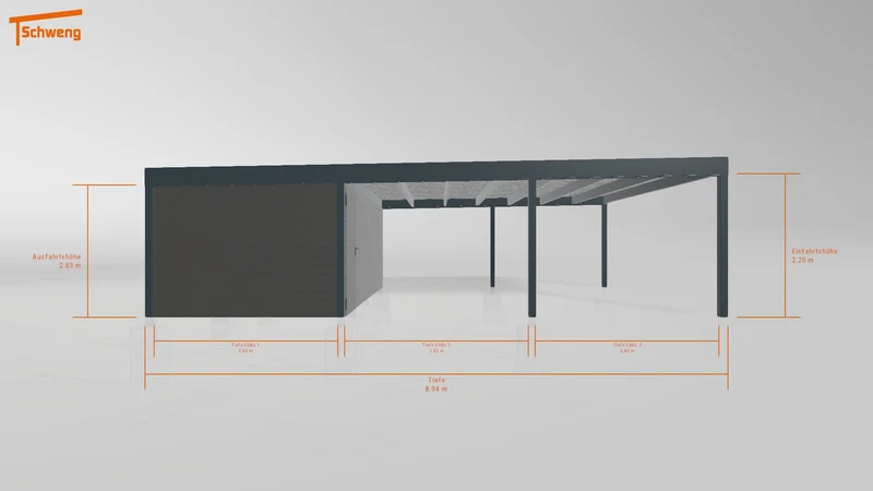 #DE Schweng Flachdachcarport C600+ (ID rjz8rd) #MTG