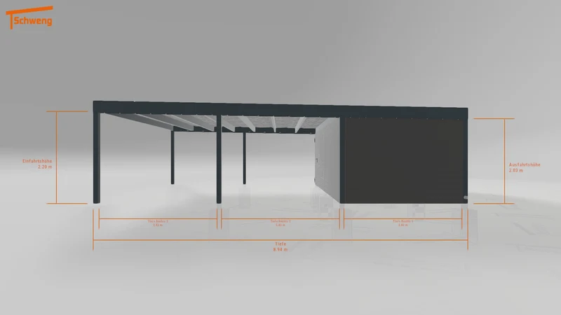 #DE Schweng Flachdachcarport C600+ (ID rjz8rd) #MTG