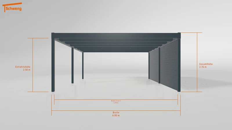 #DE Schweng Flachdachcarport C600 (ID 7759kz) #MTG