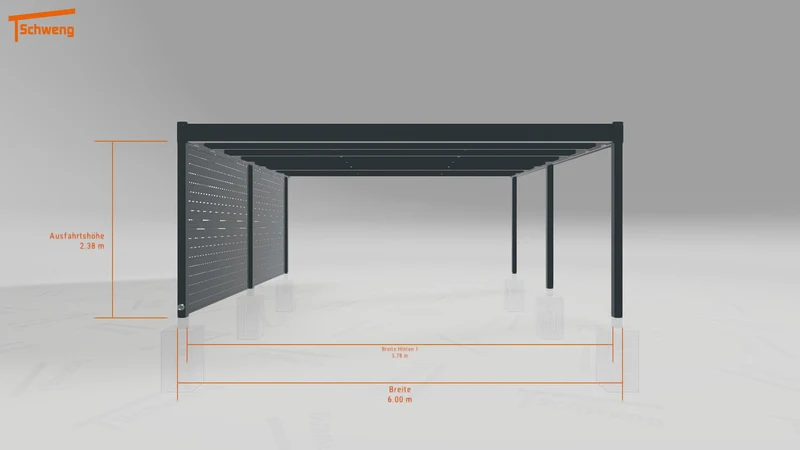 #DE Schweng Flachdachcarport C600 (ID 7759kz) #MTG