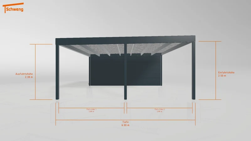 #DE Schweng Flachdachcarport C600 (ID 7759kz) #MTG