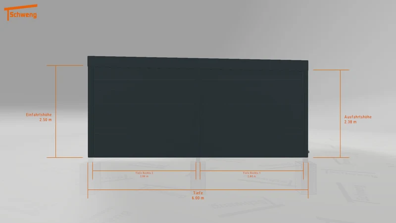 #DE Schweng Flachdachcarport C600 (ID 7759kz) #MTG