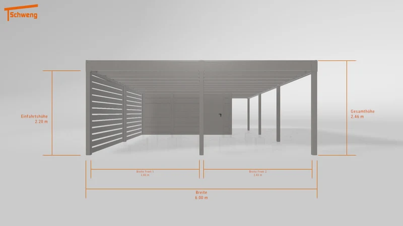 #DE Schweng Flachdachcarport C600+ (ID dvz82n) #MTG