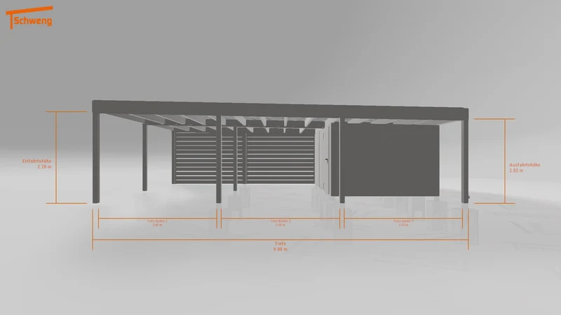 #DE Schweng Flachdachcarport C600+ (ID dvz82n) #MTG