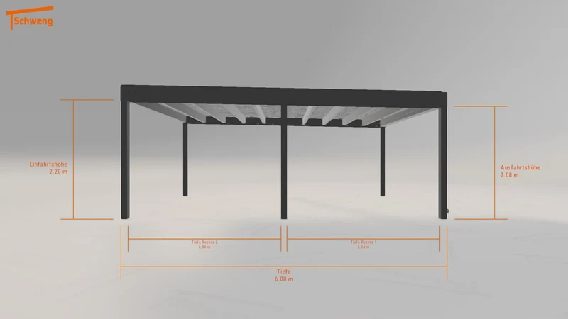 #DE Schweng Flachdachcarport C600+ (ID k298bp) #MTG