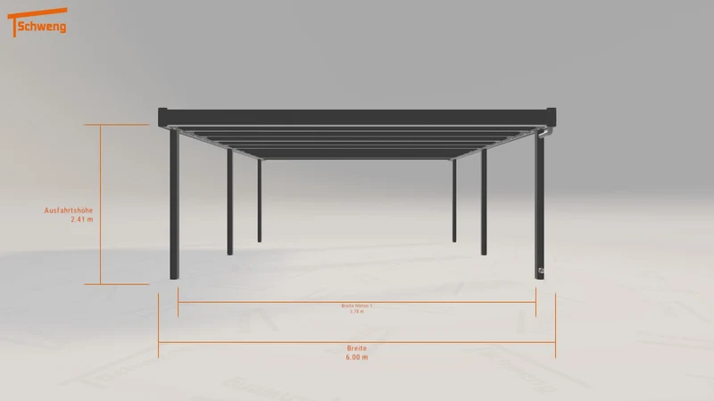 #DE Schweng Flachdachcarport C600+ (ID bk9yvp)