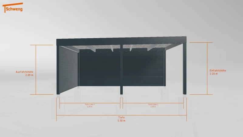 #DE Schweng Flachdachcarport C600 (ID g7p3b4) #MTG