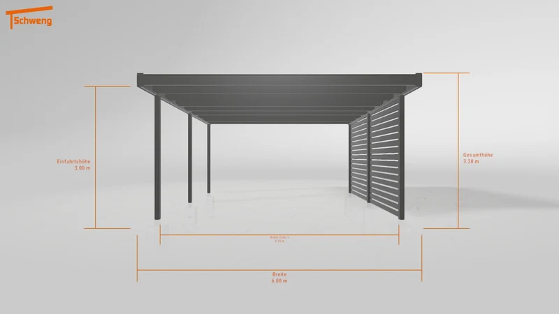 #DE Schweng Flachdachcarport C600 (ID zbx9xd) #MTG