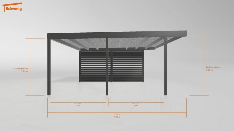 #DE Schweng Flachdachcarport C600 (ID zbx9xd) #MTG