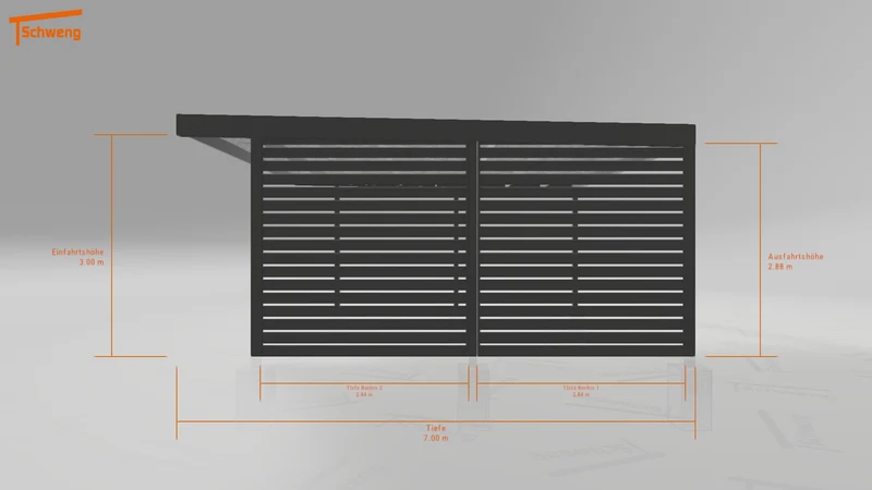 #DE Schweng Flachdachcarport C600 (ID zbx9xd) #MTG