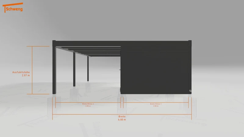 #DE Schweng Flachdachcarport C600+ (ID rjr485)