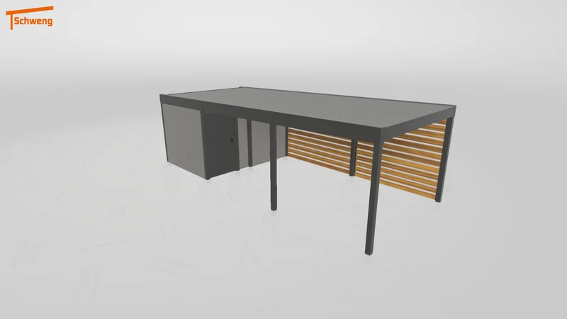 #DE Schweng Flachdachcarport C600 (ID w3y4xw) #MTG