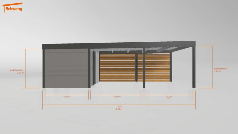 #DE Schweng Flachdachcarport C600 (ID w3y4xw) #MTG