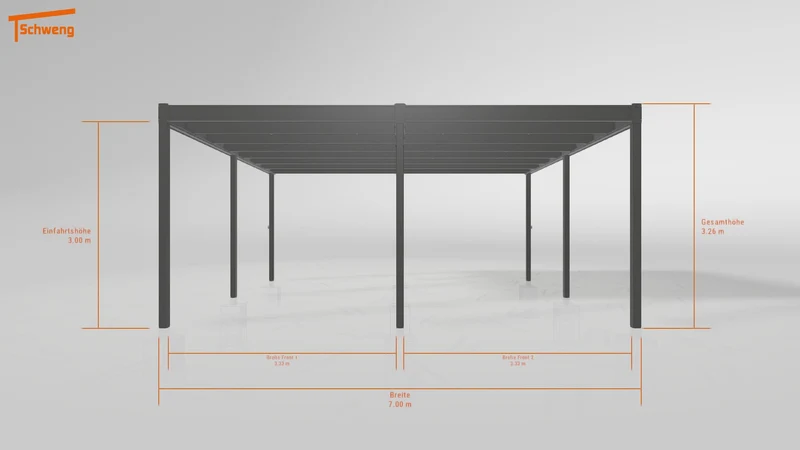 #DE Schweng Flachdachcarport C600+ (ID jjr7x9)