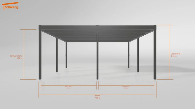 #DE Schweng Flachdachcarport C600+ (ID 857v8r)