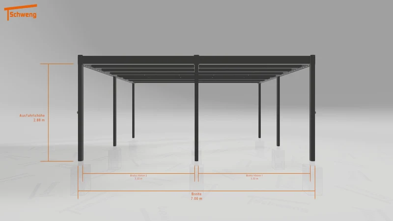 #DE Schweng Flachdachcarport C600+ (ID x75dw3)