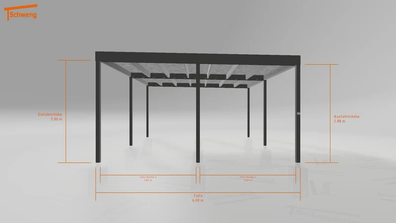 #DE Schweng Flachdachcarport C600+ (ID x75dw3)
