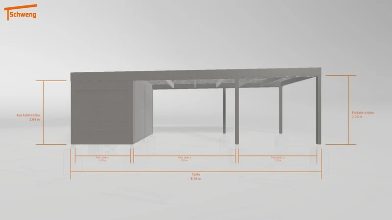 #DE Schweng Flachdachcarport C600 (ID pbq984) #MTG