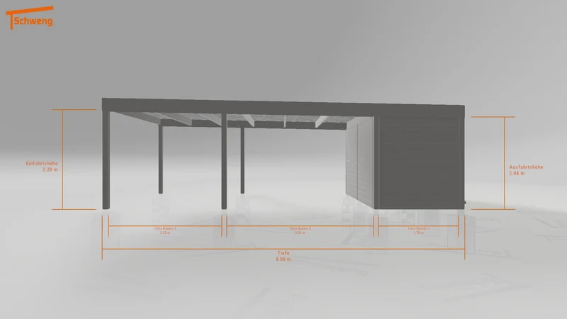 #DE Schweng Flachdachcarport C600 (ID pbq984) #MTG
