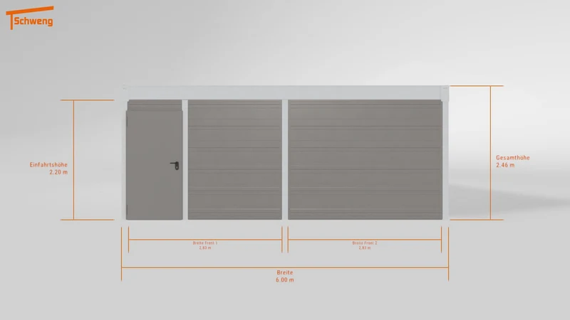 #DE Schweng Flachdachcarport C600+ (ID w3y273)