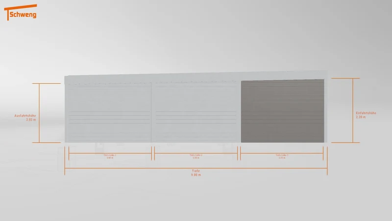 #DE Schweng Flachdachcarport C600+ (ID w3y273)