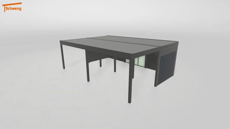 #DE Schweng Flachdachcarport C600 (ID 33pn7g)