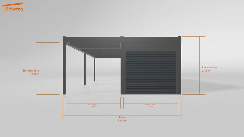 #DE Schweng Flachdachcarport C600 (ID 33pn7g)